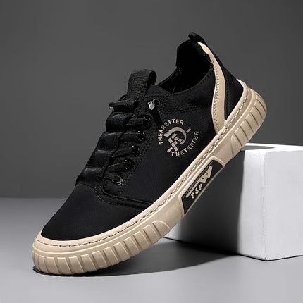 Men's Casual Sports Shoes - 1 Pair Breathable Lightweight Low-Top Sneakers with Synthetic