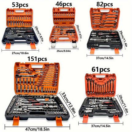 Tool Kit Set, Professional High-Quality Automotive Repair Tools - 46/53/61/82/151pcs