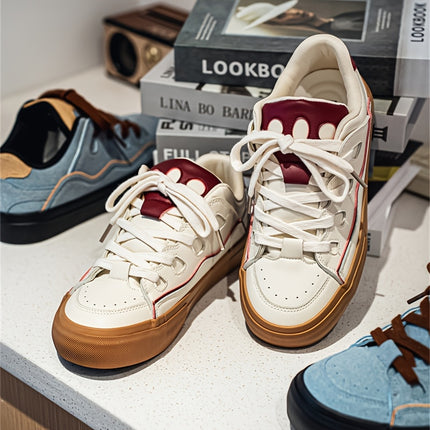 Men's Retro Low-Top Sneakers 2025 New Model - Skate Shoes with Upper & Rubber Sole,