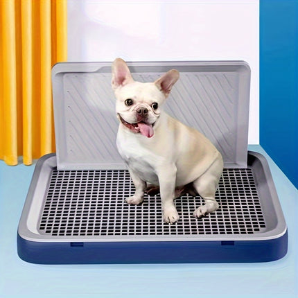 Flat, Non-Slip, Durable, Easy-Clean Grid Design Dog Toilet Training Tray - Splash-Proof, Washable with Urine Absorption for Small & Medium Breeds, Polypropylene Material, Pet Potty Training Tray|Splash Proof Design|Durable Pe