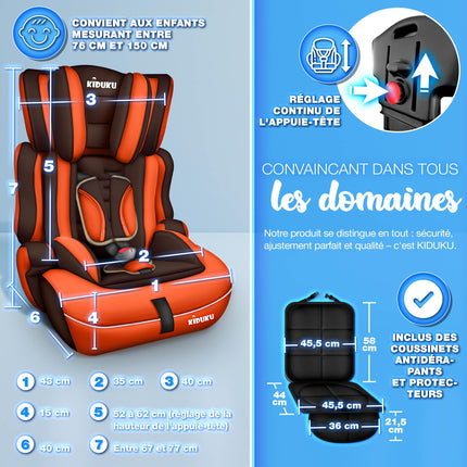Child Car Seat 9-36 Kg (1-12 Years) with Cushion for Child Seat - ECE R129/03 Car Seat, Group 1/2/3 Child Car Seat 5