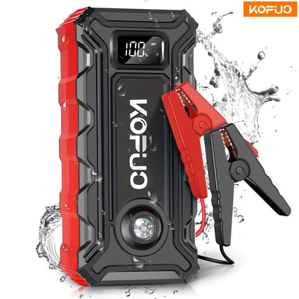 Portable Car Jump Starter Power Bank: 5000A Peak for 12V Gas/Diesel (Up to 10.0L/8.5L)