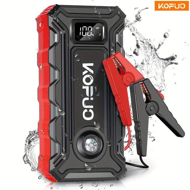 Portable Car Jump Starter Power Bank: 5000A Peak for 12V Gas/Diesel (Up to 10.0L/8.5L)