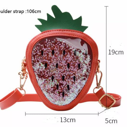 Summer Children's Pineapple Strawberry One Shoulder Jelly Bag