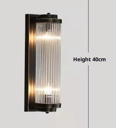 LED Bedroom Bedside Light Luxury Crystal Wall Lamp