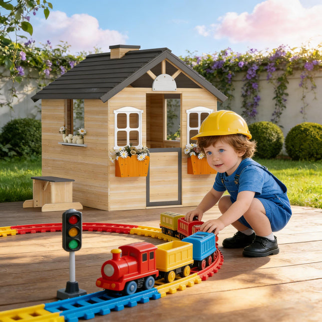 Kids Wooden Playhouse