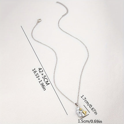 Fashion Little Girl And Dog Hug Necklace