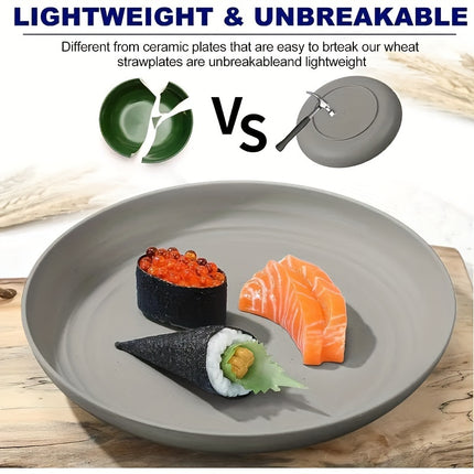 6/18pcs of Durable Food Plates And Dishes, Safe for Dishwashers And Microwaves, Suitable for Both Children