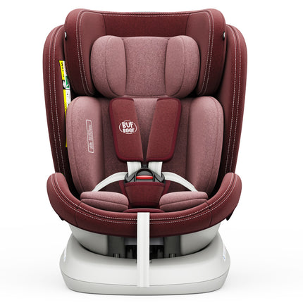 TWT Plus iSize Buf Boof Red Car Seat with ISOFIX, 360° Rotatable, Top Tether Position, 0-36 kg,