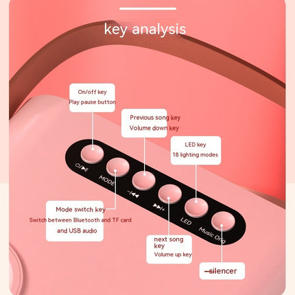 Bluetooth Speaker Outdoor Portable Dual Microphone