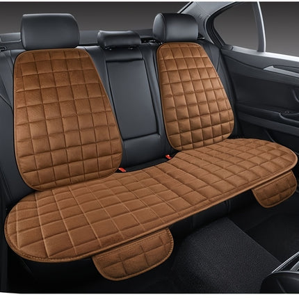 Car Seat Cushion with Crystal Plush Backrest, Suitable for All Seasons, Providing Warmth And Comfort