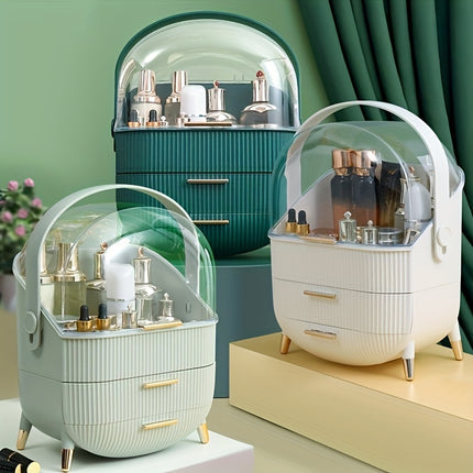 Luxury Cosmetic Organizer with Transparent Dome Lid