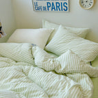 Matcha Green Stripes / 150cm Bed Sheet