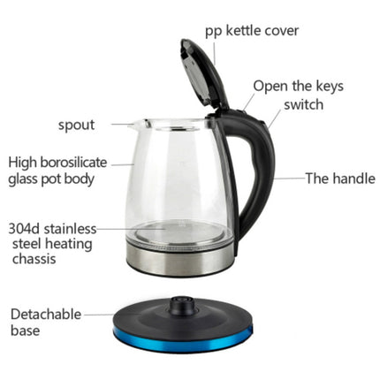Kettle - 120V 1200W with Removable Filter, Inner Steel Cover, Safe & Fast Boiling Kettle