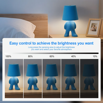 Colorful Cartoon Plush Doll Desk Lamp | Adjustable Three Light Colors, Touch Switch