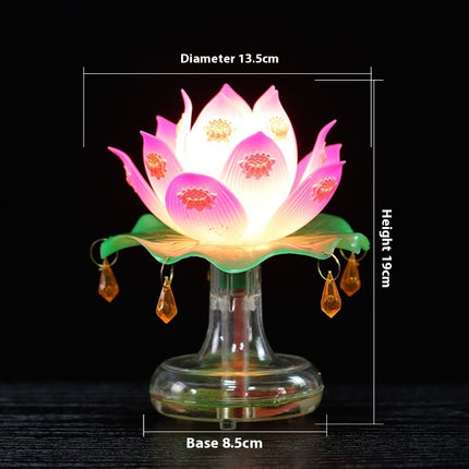 Plug-in Led Buddhist Hall Household Changming Water Seat Lotus Lamp