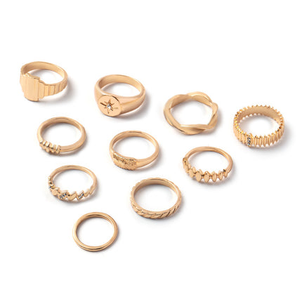 Womens Sophisticated Alloy Ring Set