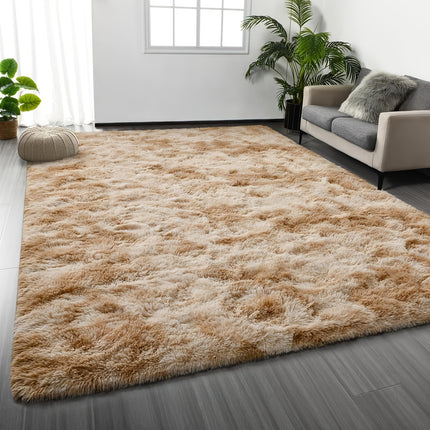 1 Soft Fluffy Plush Mat, Non-Slip Washable Geometric Pattern Mat for Living Room, Bedroom,