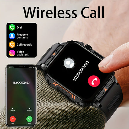 Smart Watch for Men, Wireless Call Smartwacth, 340mAh Large Battery, Information Push and Read,