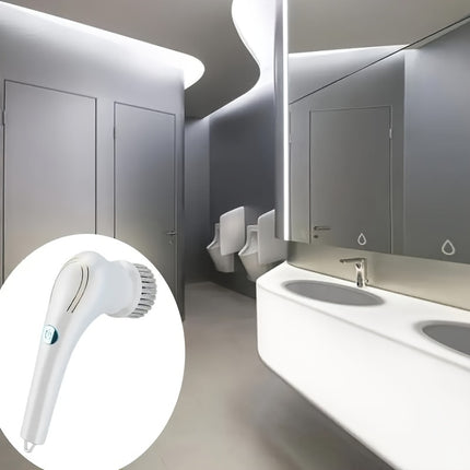 Electric Rotary Scrubber, Cordless Handheld Cleaning Brush With 5 Replaceable Brush Heads