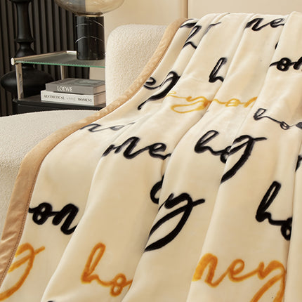 Extra Large Thickened Raschel Blanket | Double Layer Four Season Soft Throw Blanket, Machine Washable