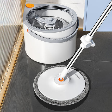 Spin Mop  and Bucket System, Includes Three Types Mop Heads, Dual Compartment Mop Bucket