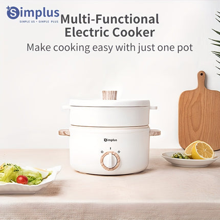 Simplus 1pc Multifunctional Large-Capacity Electric Cooker, Steaming And Boiling, Stainless Steel Steamer,