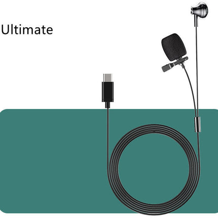 Lavalier Microphone Monitor Line Video Live Mini Interview Recording Equipment