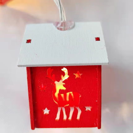 New House Shape LED String Lights Christmas Decoration String Lights Halloween Small Lanterns Flashing Lights String Lights