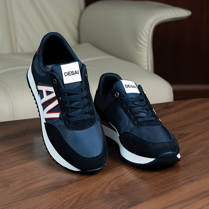Stylish Men's Fashion Sneakers - Casual Sports Shoes with Graphic Design, All-Season