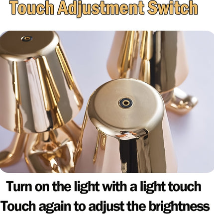 1pc Thinker Statue LED Night Light - 3-Way Dimmable USB Charging Table Lamp, Creative Little Golden