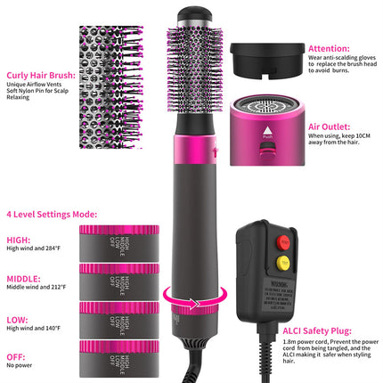 Professional 5 In 1 Hair Dryer Brush Dryer And Straightening Brush Electric