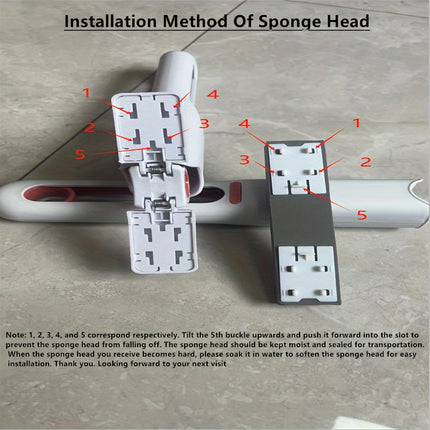 Extendable, Wet & Dry Use, Rotatable Head for Kitchen, Living Room, Bathroom, Car Glass