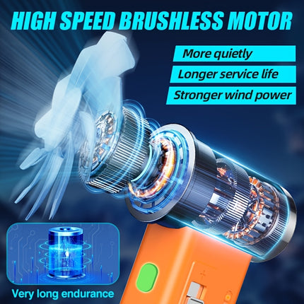 Turbo high-speed fan, 110000 rpm stepless adjustment, with light display, type-c charging, equipped