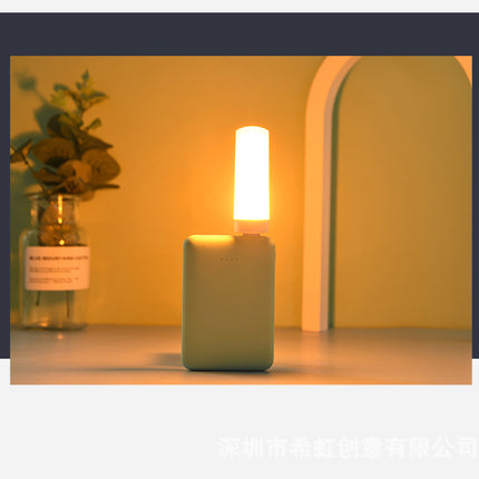 USB Atmosphere Light LED Flame Flashing Candle Lights Book Lamp For Power Bank Camping Lighting Cigarette Lighter Effect Light