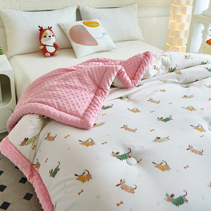 Beanie Blanket Washed Cotton Printing Machine Washable Winter Quilt - GARDIWALL