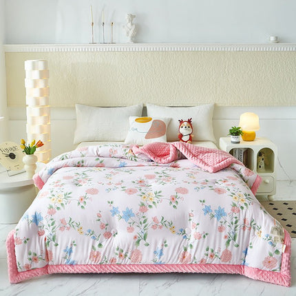 Beanie Blanket Washed Cotton Printing Machine Washable Winter Quilt - GARDIWALL