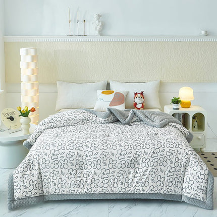 Beanie Blanket Washed Cotton Printing Machine Washable Winter Quilt - GARDIWALL