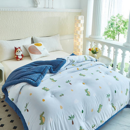 Beanie Blanket Washed Cotton Printing Machine Washable Winter Quilt - GARDIWALL