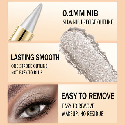 Womens Quick-drying Waterproof, Easy-to-apply Smudge-proof Eyeliner Cream