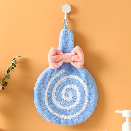 Water Thick Coral Fleece Lollipop Hand Towel
