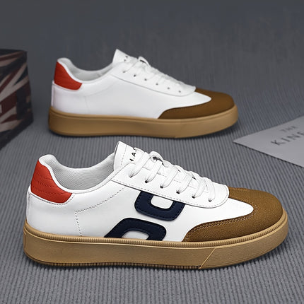 Men'S Fashionable Versatile Casual Sneakers - Plaid Low-Top Lace-Up Shoes with Round Toe,