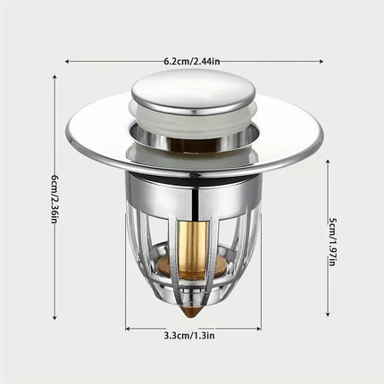 Bathroom Sink Stopper, Anti-odor Wash Basin Refined Copper Core