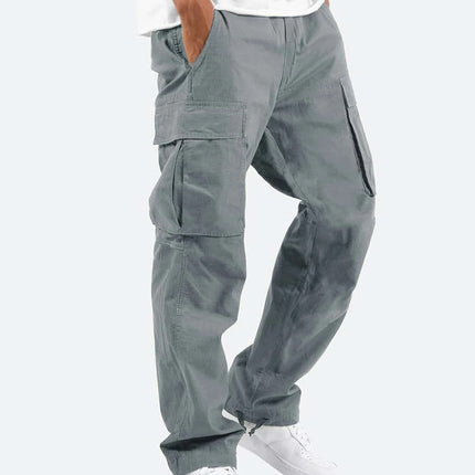 Men's Workwear Drawstring Multi-pocket Casual Pants