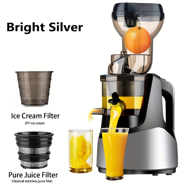 Juice Extractor, Masticating Juicer for Fruits And Vegetables, 7LV Screw Extractor, Filter-Free,