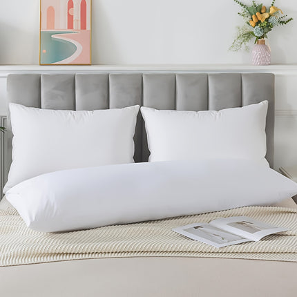 Premium Full-Body Pillow Insert, Breathable Side-Sleeping Body Cushion for Adults, Soft Long Bed Bolster