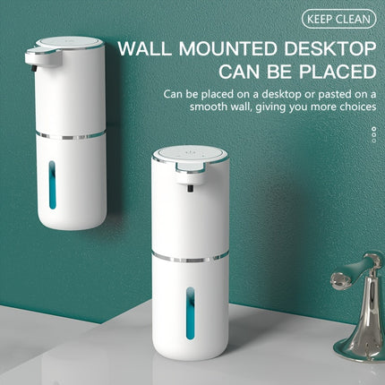 380ml Automatic Sensor Soap Dispenser | Wall Mount, Charging, Lithium Battery, Made of Plastic