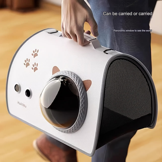 Portable Cat Carrier, Large Capacity Space Cabin, Nylon Soft-Sided Pet Bag with Zipper Closure, Pet Travel Bag for Cats, Outdoor Carrying Case for Small Cats