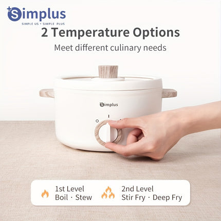 Simplus 1pc Multifunctional Large-Capacity Electric Cooker, Steaming And Boiling, Stainless Steel Steamer,