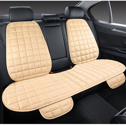Car Seat Cushion with Crystal Plush Backrest, Suitable for All Seasons, Providing Warmth And Comfort